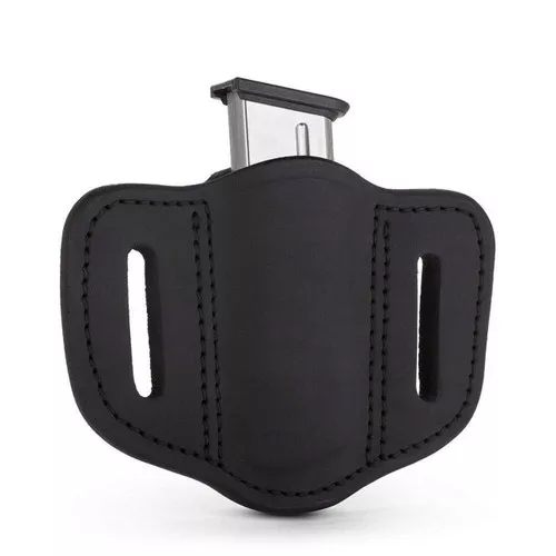 1791 Gunleather MAG11SBLA MAG1.1 Single Mag Holster Stealth Black Leather Belt Slide Compatible w/ Single Stack Ambidextrous