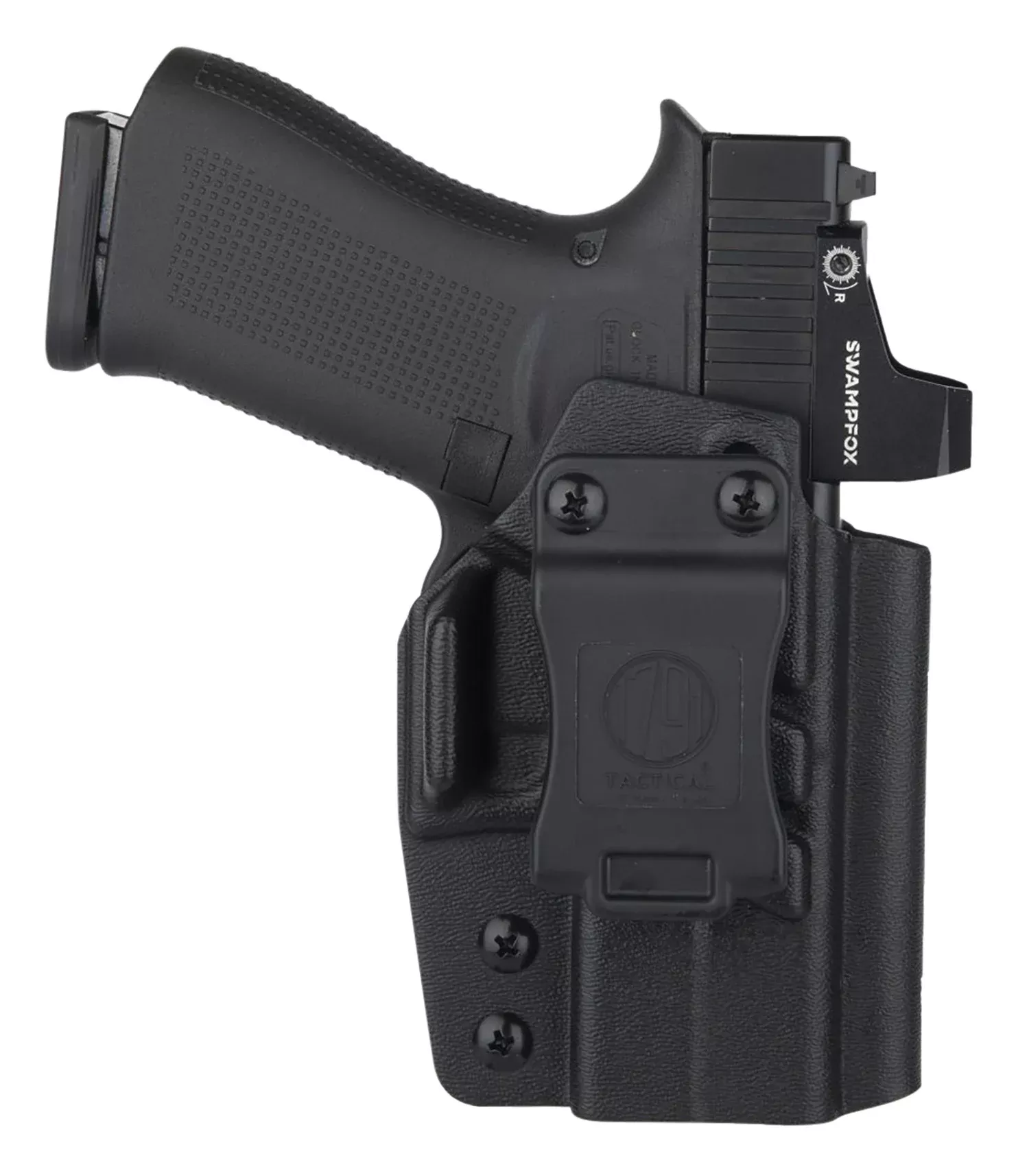 1791 Gunleather TACIWBG43XMOSBLKR Tactical Kydex IWB Black Kydex Belt Clip Compatible w/Glock 43/43X/43X MOS/48 Right Hand