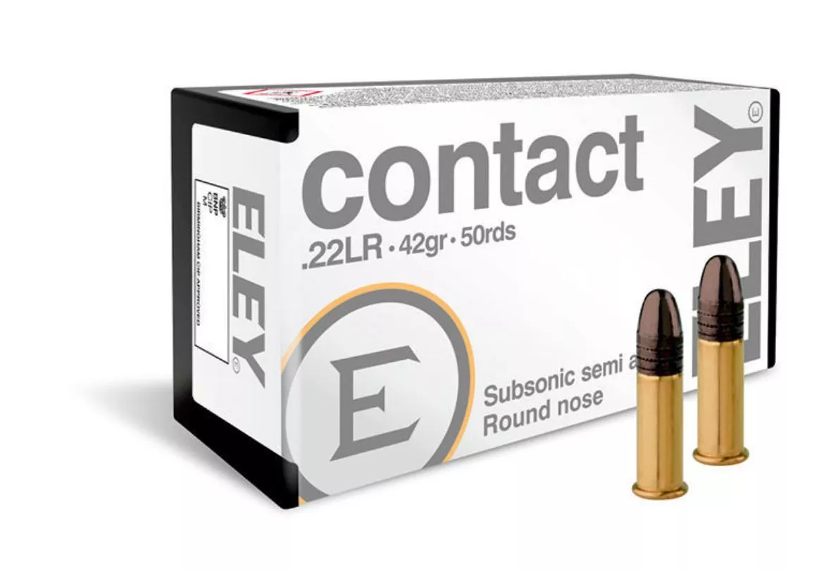 .22 Long Rifle Eley Contact 42gr RN - 50 Rounds