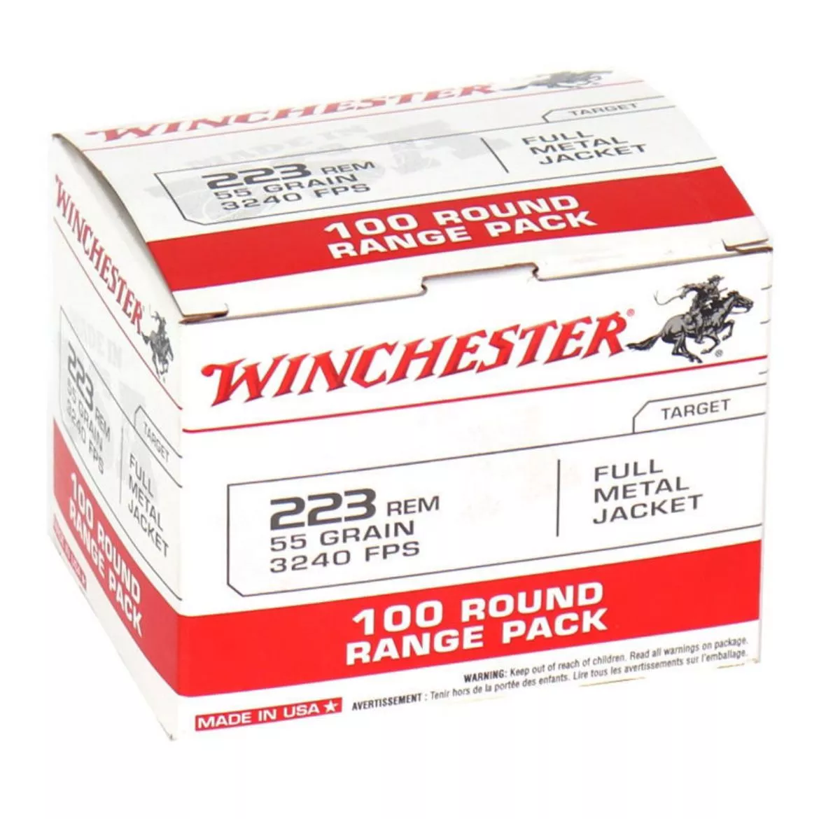 .223 Remington Winchester 55gr FMJ - 100 Rounds