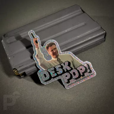 3" DESK POP! Glitter Sticker