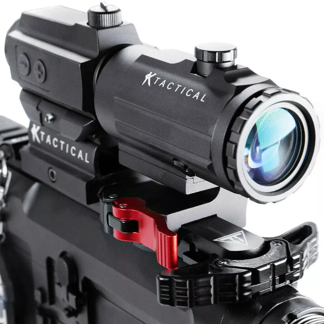 3X Magnifier Flip Optic Quick Release for Red Dot Sights Rifle Rail Mounted Ktactical