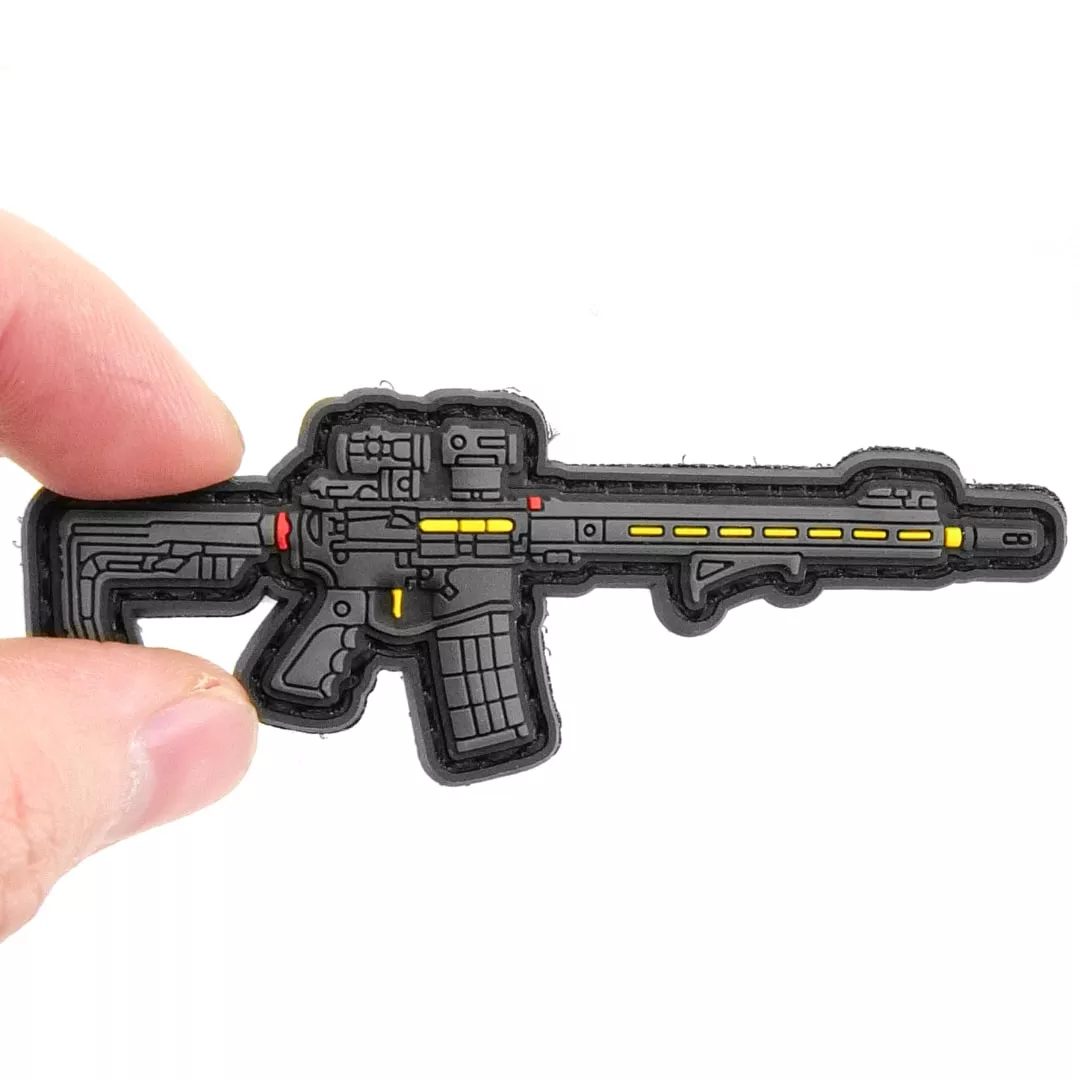 556 Rifle Tiny PVC Patch Ktactical Cute Mini Gun Tactical