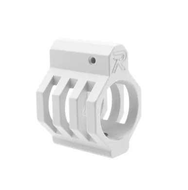 .750 Low Profile Steel Gas Block Caged with Roll Pins & Wrench - Cerakote Bright White