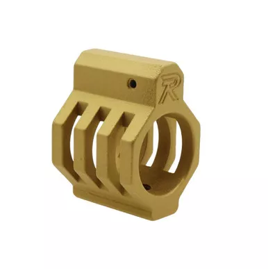 .750 Low Profile Steel Gas Block Caged with Roll Pins & Wrench - Cerakote Gold - MADE IN USA