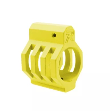 .750 Low Profile Steel Gas Block Caged with Roll Pins & Wrench - Cerakote Lemon Zest