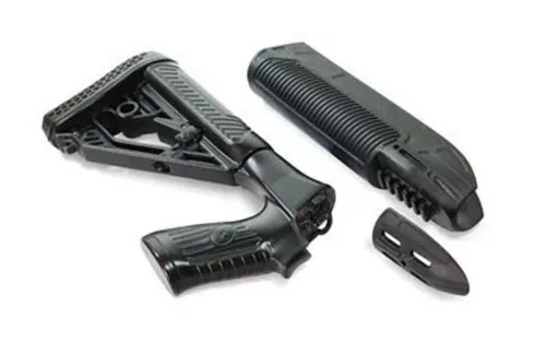 ADAPTIVE TACTICAL AT02901 EX Performance Forend with 300 Lumen Flashlight, Black Polymer, Concealed 2" Picatinny, Fits Most Mossberg 500/590/Maverick 88