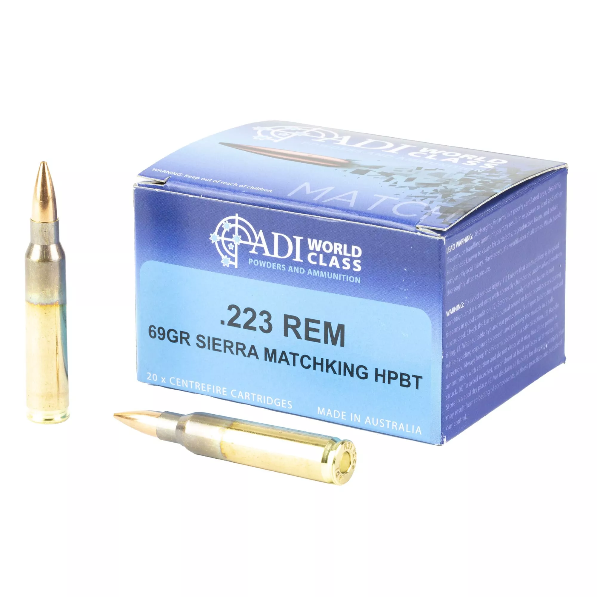 ADI .223 69gr Sierra MatchKing-20rd