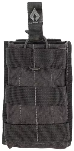 Advance Warrior Solutions AROTSMPBL Single Mag Pouch Open Top Black MOLLE