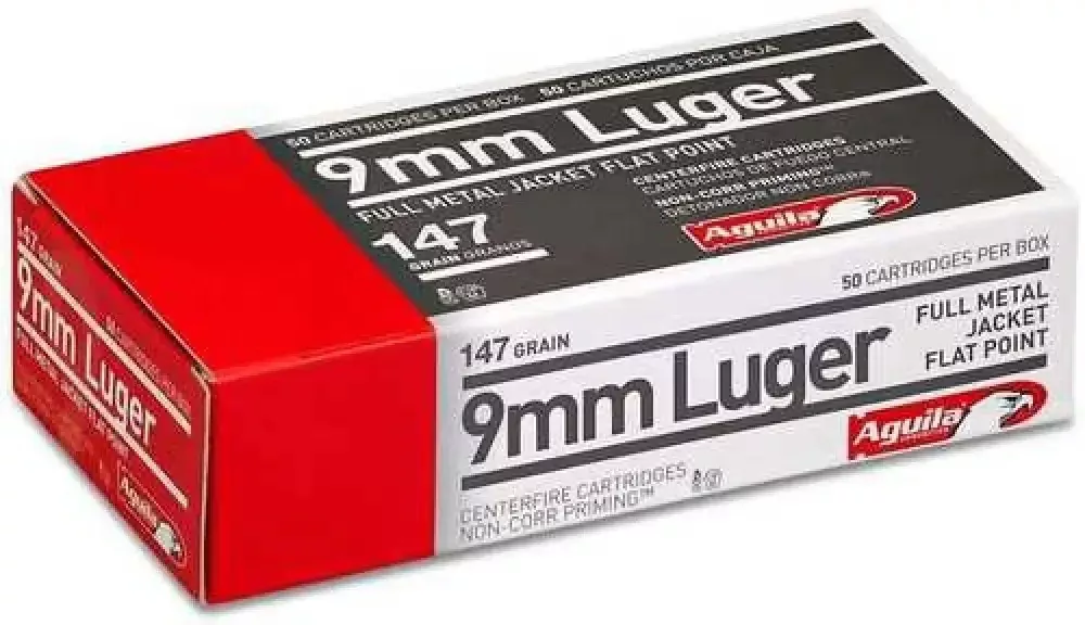 Aguila 9mm Luger Ammunition Flat Point Precision Explosive Performance