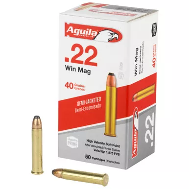 Aguila Ammunition 22WMR 40GR Magnum Soft Point 50 Round Box