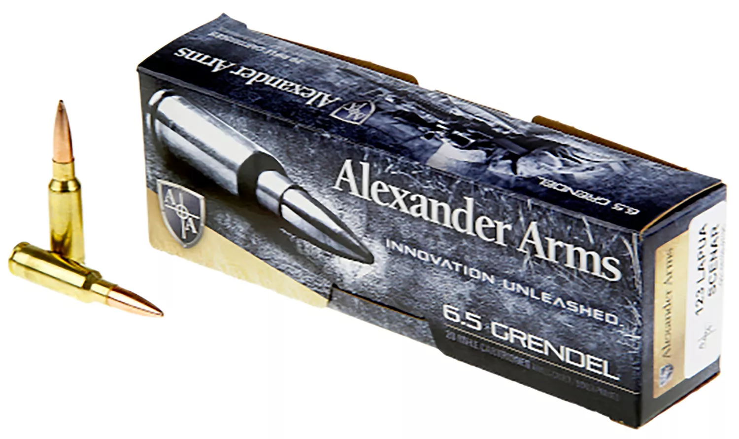 Alexander Arms AG123LSBOX Lapua Scenar6.5Grendel 123gr Boat Tail Open Tip Match 20 Per Box/10 Case