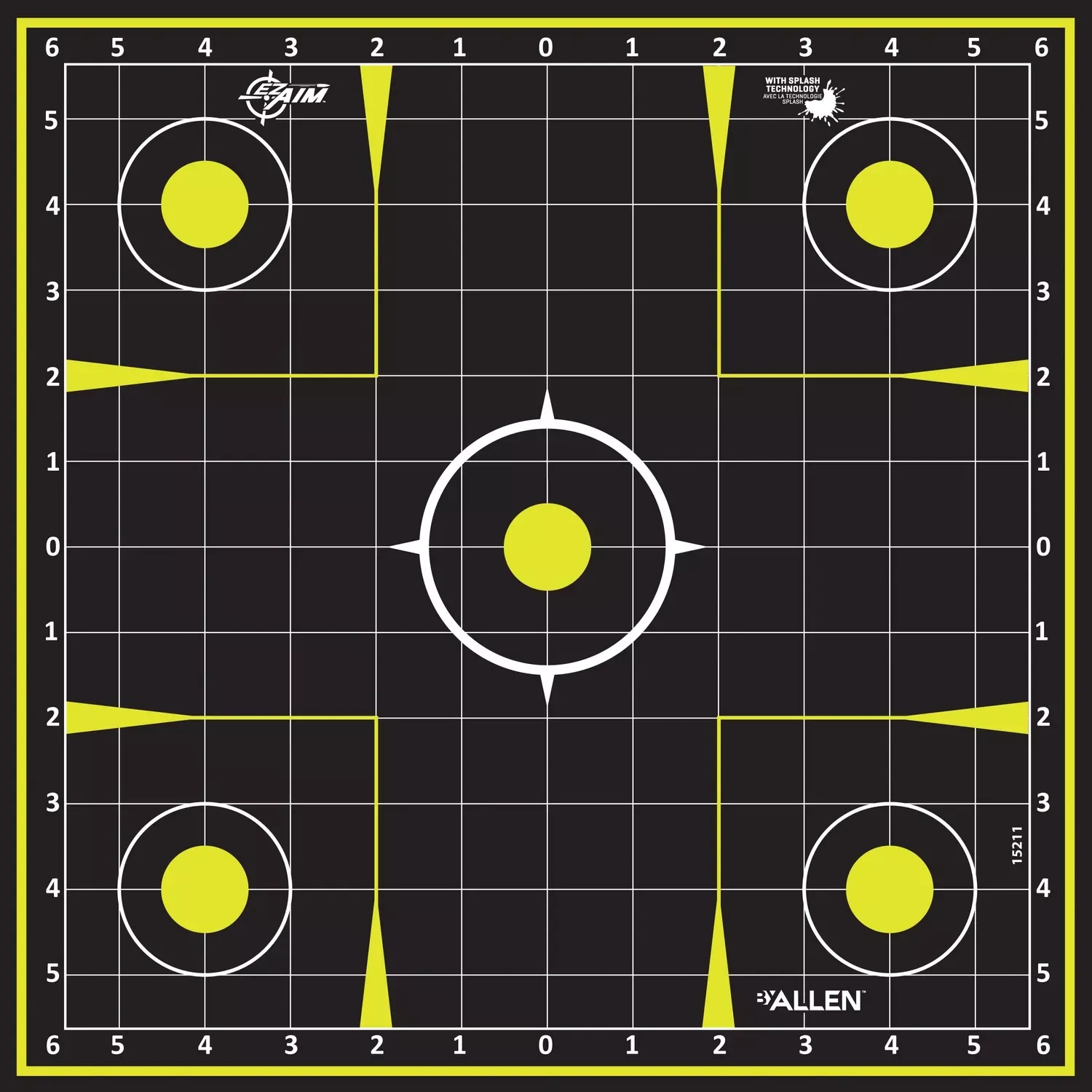 Allen 15211-30 EZ Aim Splash Hanging 12″X12″ Black/Chartreuse 30 Pack