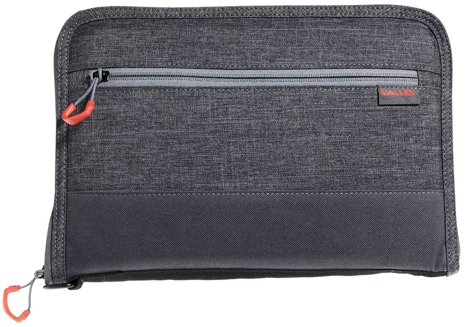 Allen 7757 Auto-Fit 2.0 Deluxe Handgun Case Gray w/Red Accents, Foam Padding, Knit Interior, Exterior PocketFinish for Most Full-Size Semi-Autos 11″ L