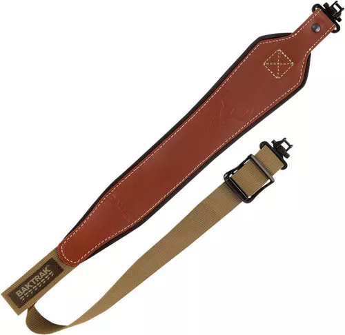 Allen 8391 BakTrakRifleShotgun Sling wSwivels Brown Leather wBakTrak Grip Panel Adjustable Length 26 to 35 1.25 Wide UPC: 026509010043