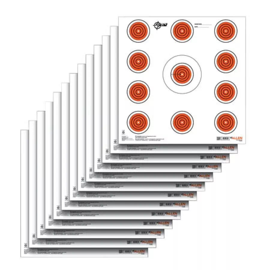 Allen EZ-Aim 15245 Paper Targets Indoor SPOT Paper Target 12" x 12" 13 Per Pack