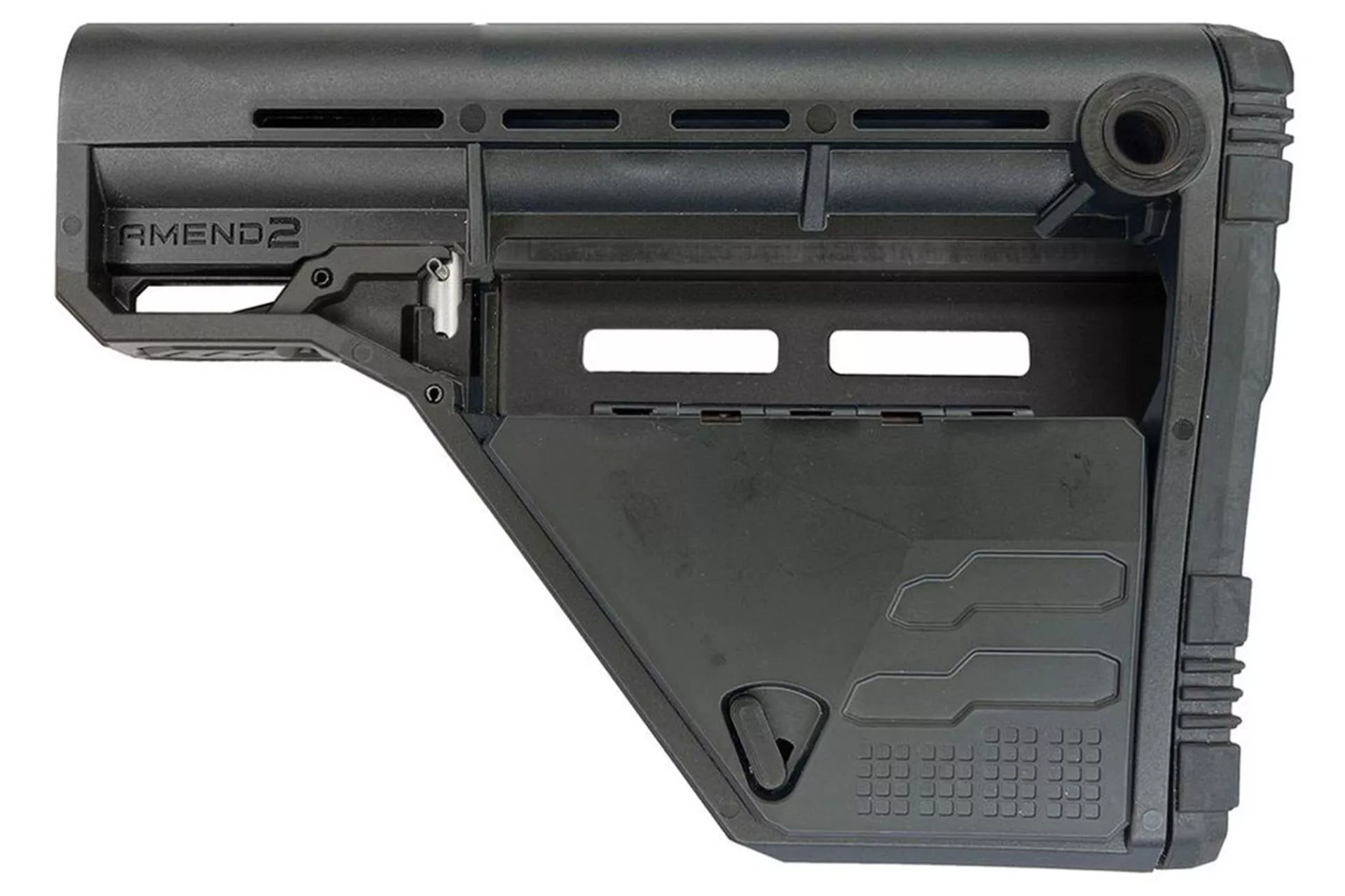 Amend2 AMS Modular Mil-Spec Carbine Black Stock Lower Storage Only Storage Lite Model – A2AMSLOWSBLK