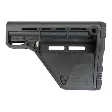 Amend2 Modular Stock, For AR-15 MilSpec Buffer Tube, M-LOK Compatible, Lower Storage, Black A2AMSLOWSBLK