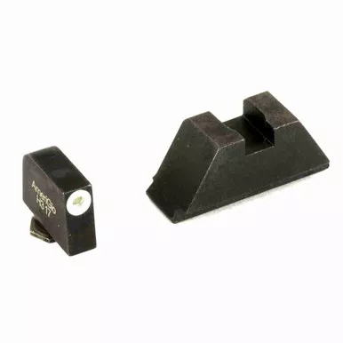 Ameriglo Iron Sight Tall Set for Glock - Green Tritium White Outline