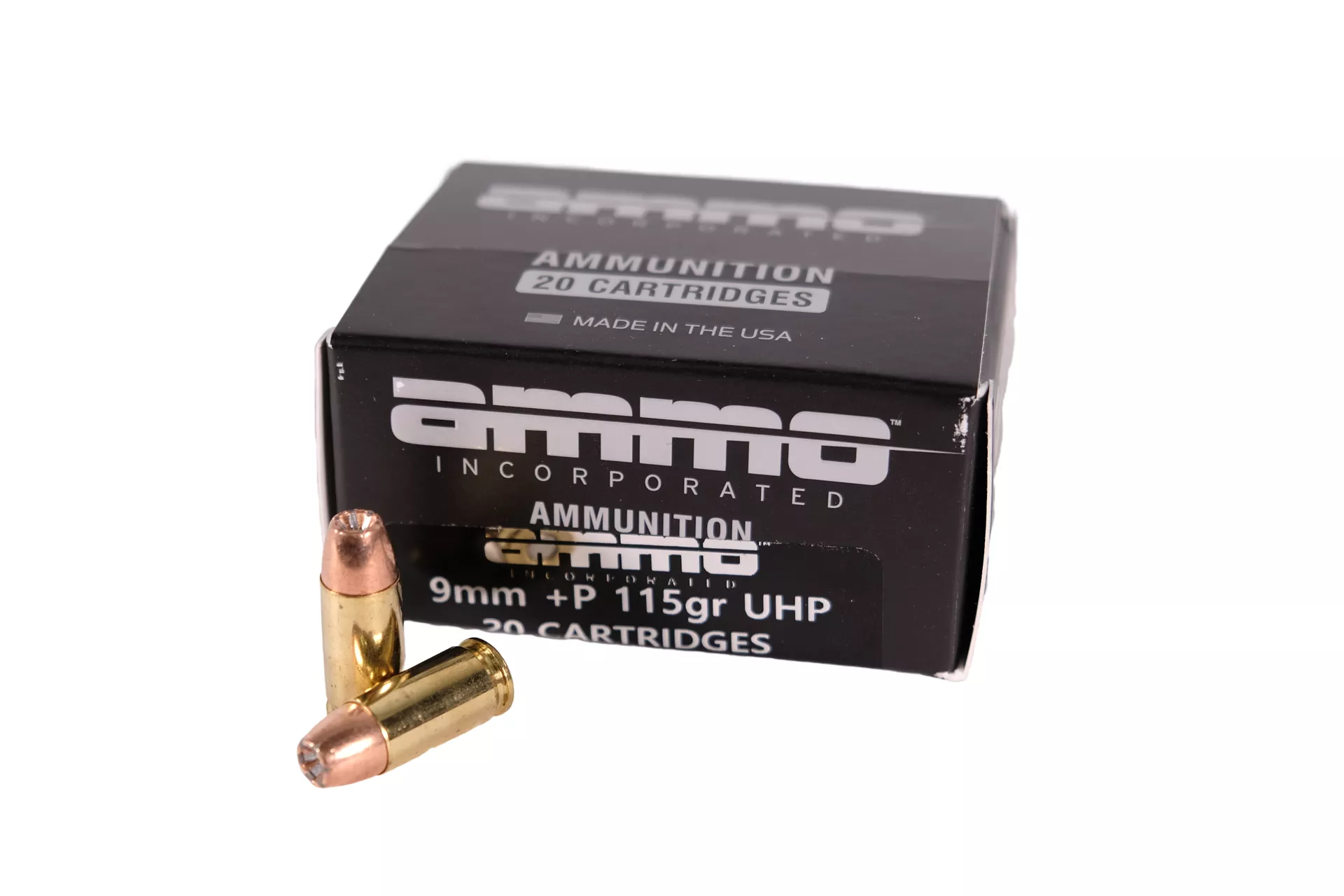 AMMO INC Personal Protection 9MM+P 115Gr Hollow Point Handgun Ammo w/ SPEER UHP Bullet – 20 Rd Box