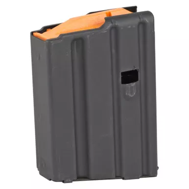 Ammunition Storage Components Magazine, 223 Remington, Fits AR-15, 10Rd, Stainless Black, Orange Follower