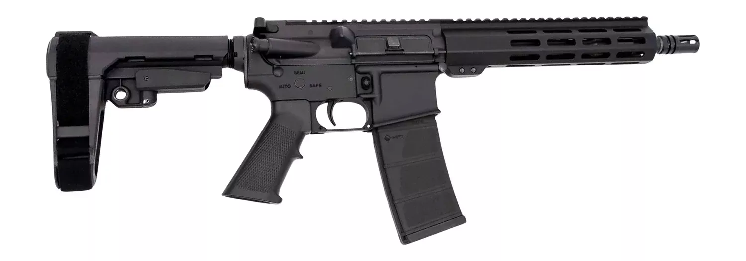 Andro Corp Industries 556103HB ACI-15 Halo 5.56 NATO 30+1 10.30" Black Nitride Threaded Barrel, Black Anodized Aluminum Receiver w/Picatinny Rail, M-LOK Handguard, Black Polymer SBA3 Pistol Brace, A2