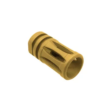 AR-15/.223/5.56 A2 Muzzle Brake for 1/2"x28 Pitch - 5 Ports - Cerakote Gold