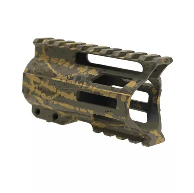 AR-15 4'' Combat Modular M-Lok Handguard "C" Cut - Base FDE - Pattern - Burnt Bronze - OD Green - Gold - Cerakote Splatter