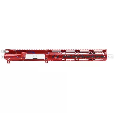 AR-15 5.56 NATO 10.5'' SPLAT PISTOL UPPER - FORGED UPPER W/ 10" Handguard - CERAKOTE RED-BR SPLATTER - RED