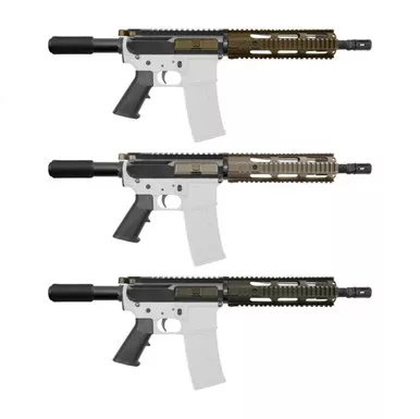 AR-15 5.56 NATO 10" PISTOL KIT WITH 10" HANDGUARD (CERAKOTE COLOR OPTION-BBR.FDE.ODG)