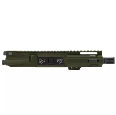 AR-15 5.56 NATO 5'' PISTOL UPPER WITH 4'' HANDGUARD - SPIDER WEB - OD GREEN