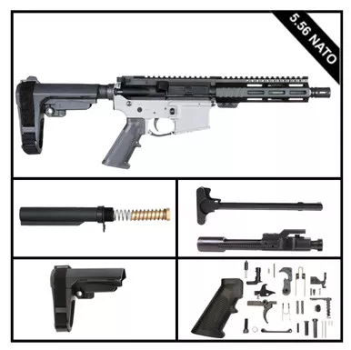 AR-15 5.56 NATO CURSEBREAKER W/SBA3 BRACE 7.5-INCH PISTOL FULL BUILD KIT