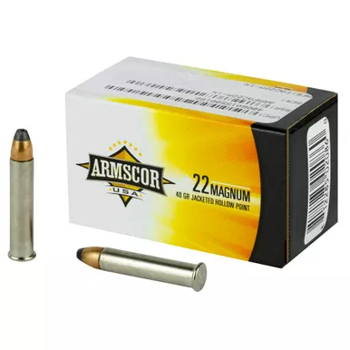 Armscor Armscor 22 WMR 40 Grain Hollow Point Ammunition - 50 Rounds per Box, 2000 per Case
