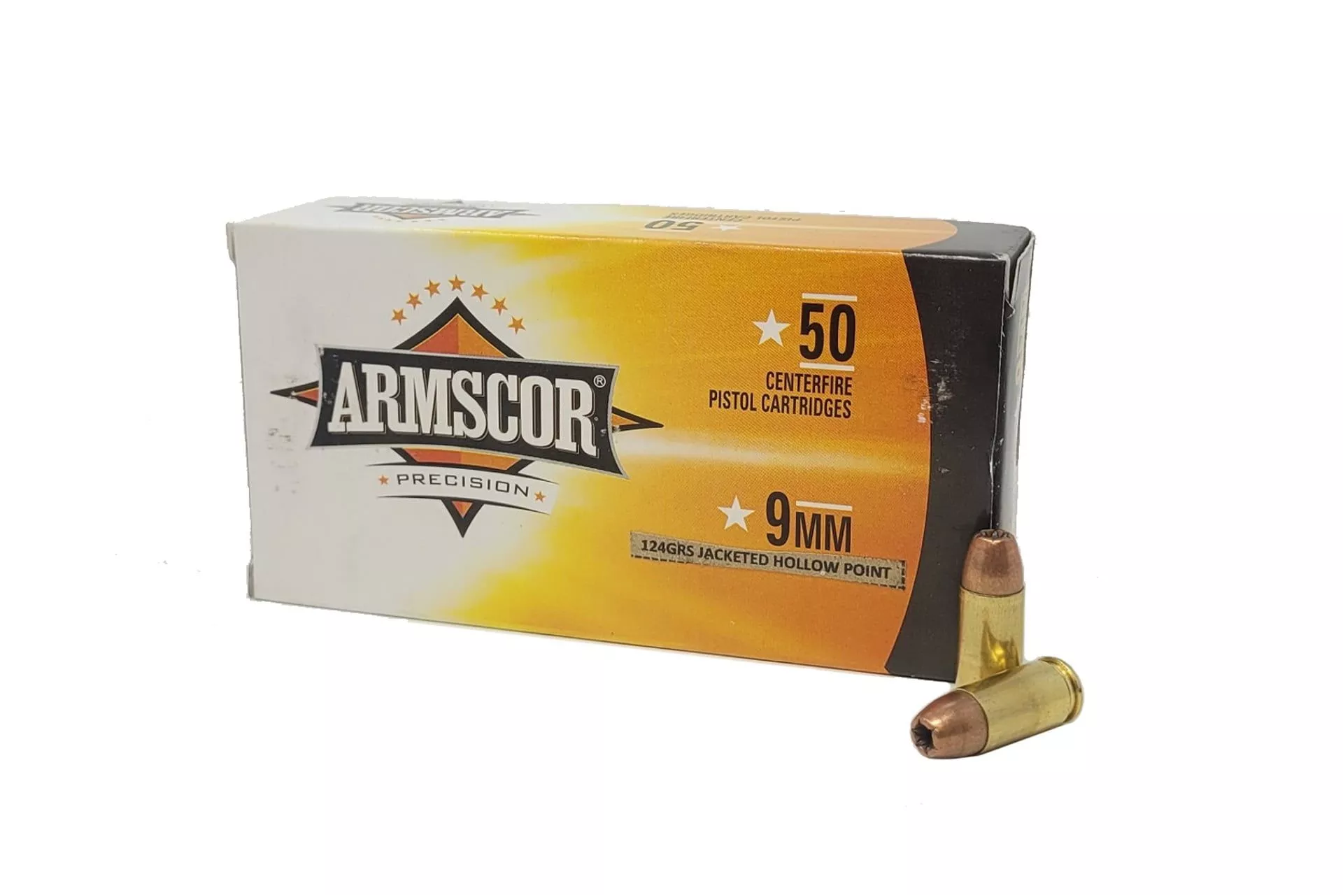 Armscor Precision 9mm ARM50036 124 Grain JHP Handgun Ammo – 50 Rounds – 50036