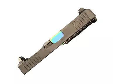Assembled Bullnose RMR Slide for Glock 19 Gen 3 — Oil Slick Barrel, Front and Rear Serrations