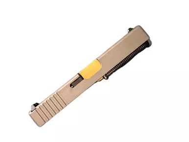 Assembled OEM-Look Slide for Glock 19 Gen 3 — Tungsten Cerakote, TiN Barrel, Tall Sights