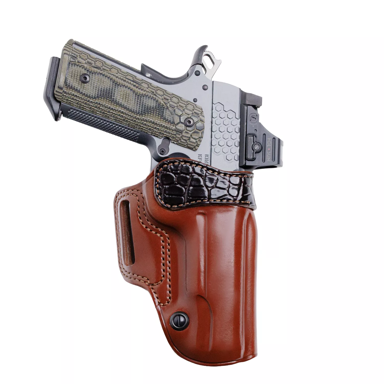 AVENGER BELT HOLSTER WITH ALLIGATOR TRIM