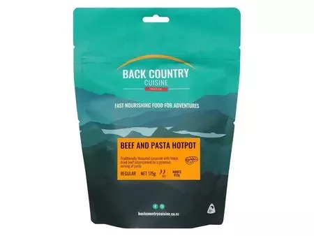 Back Country Cuisine Freeze Dri Meal: Beef & Pasta Hotpot Regular Serve