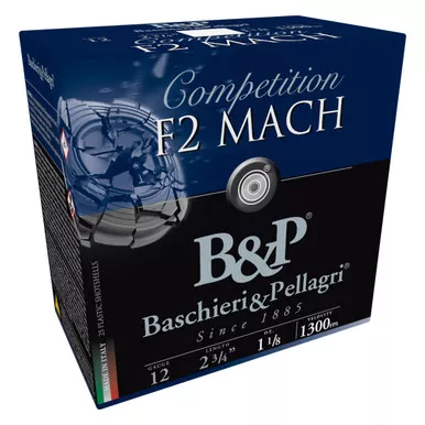 Baschieri & Pellagri 12ga F2 Mach 2 3/4" 1 1/8oz #7.5 Shot 12B18FH7
