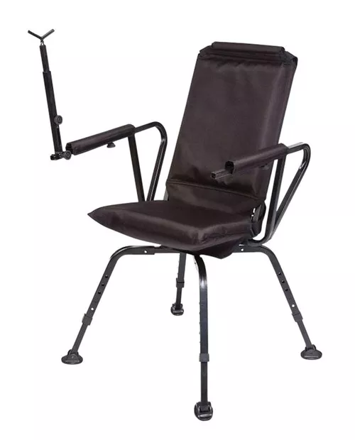 BenchMaster BMSSSC Sniper Seat 360 Shooting Chair Black Steel Legs wFoam Back UPC: 751710504011