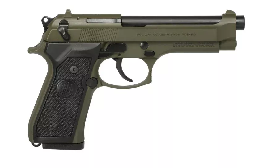 BERETTA 92FS 9MM OD GREEN 4.9″ 15+1