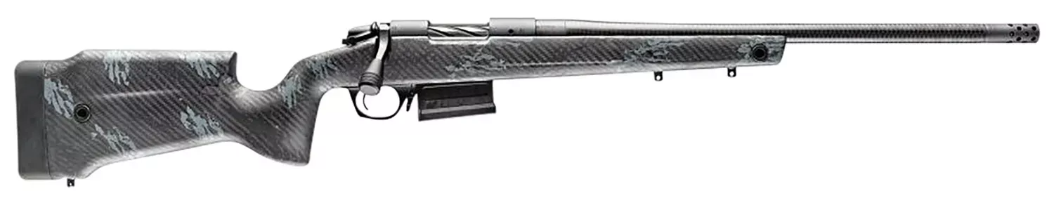 Bergara Rifles B14S7515CF B-14 Crest CF 25 Creedmoor 5+1 20" Carbon Fiber Threaded Barrel, Sniper Gray Cerakote Steel Drilled & Tapped Receiver, Fixed Carbon Fiber w/Black & Gray Sponge Accents Stock,