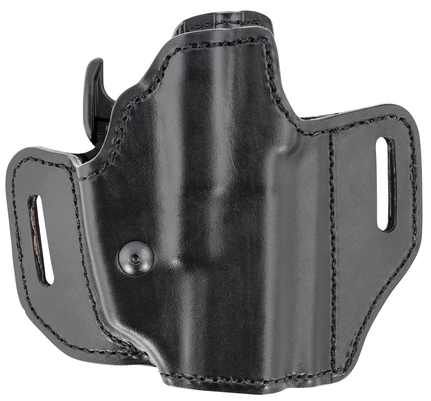 Bianchi 52831 Allusion Assent Pro-Fit OWB Size 13b Black Leather Belt Slide Compatible w/Glock 19/Ruger Security-9/FN FNS Belt Up to 1.50″ Wide Right Hand