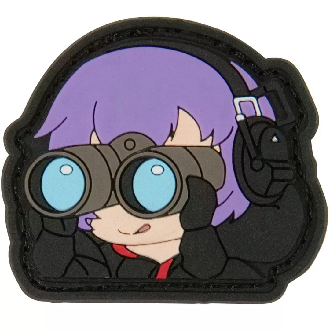 Binoculars Range Finder Spotter Utility Patch Tactical Anime Waifu Mini PVC