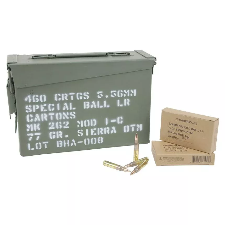 Black Hills MK262 MOD 1-C, MIL Pack 77gr 5.56 (460 rds)