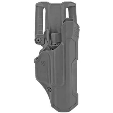 BLACKHAWK T-Series, L2D, Duty Holster, Right Hand, Black, Fits Glock 17/19/22/23/31/32/45/47 (Excluding Gen 5 40SW Models), Includes Jacket Slot Belt Loop, Polymer 44N100BKR