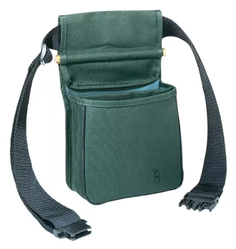 Bob Allen 20163 Original Divided Shell Pouch Green Nylon Capacity 50rd Belt Mount 26-50" Belt