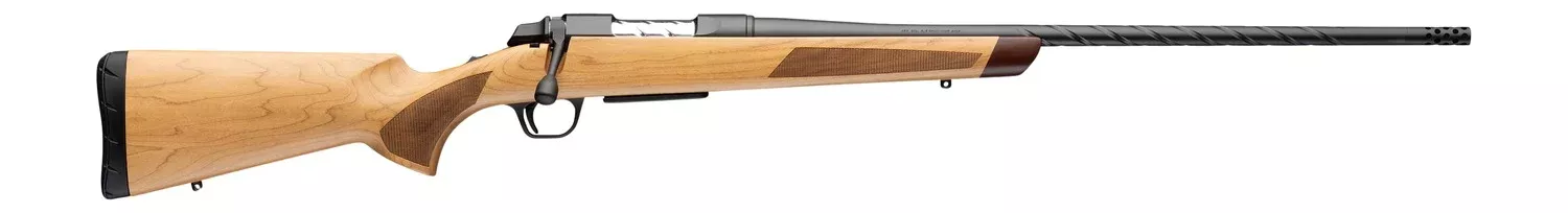 Browning 035849282 AB3 Pro Hunter Deluxe Full Size 6.5 Creedmoor 5+1 22" Matte Blued Spiral Fluted Threaded Barrel, Matte Blued Steel Drilled & Tapped Receiver, Maple Fixed Stock
