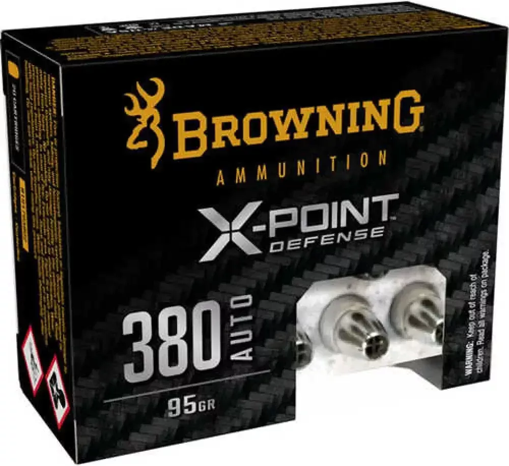 Browning .380 Acp X-point Ammunition for High-performance Defense
