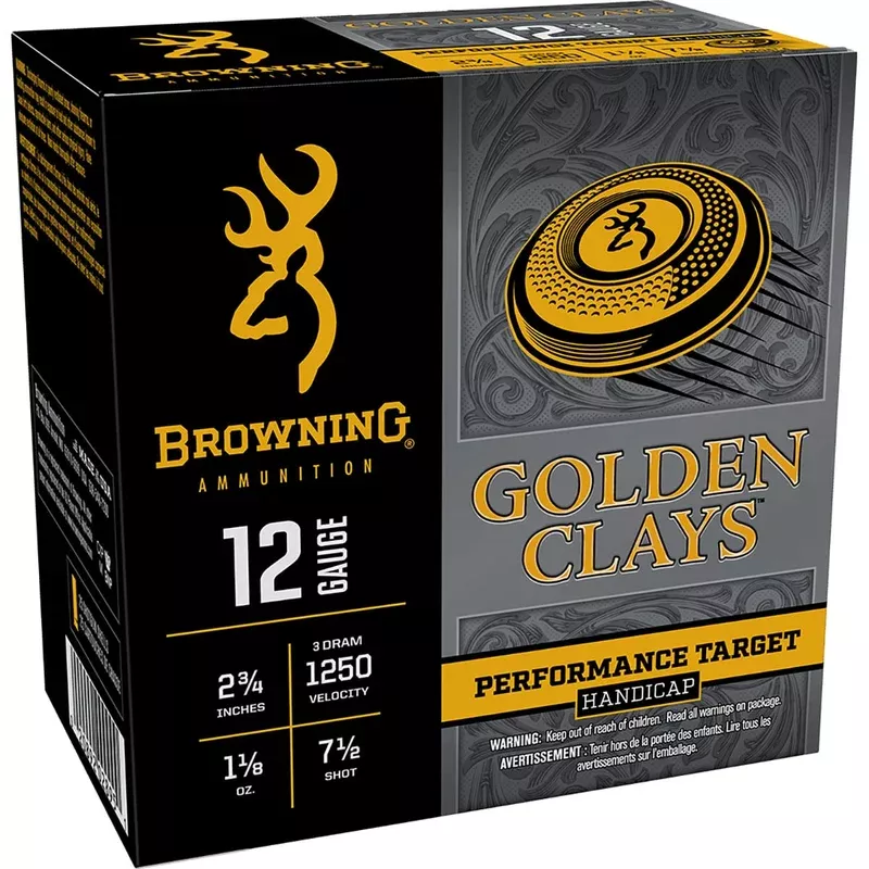 BROWNING AMMUNITION – Golden Clays 12Gauge 2-3/4″ 1-1/8oz#7.5 Shot 1200 FPS 25/Box Quantity Discount PriceAdd To Favorite